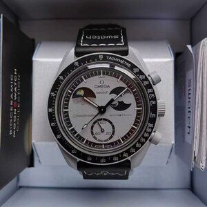 Swatch x Omega Bioceramic Mission To Earthphase in box